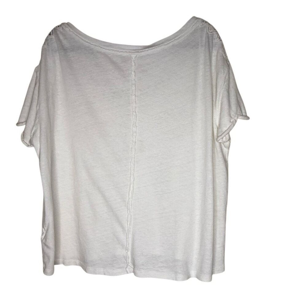 Free People Lyla Top Ivory Crochet Size S Boho, Casual, Coastal - Picture 5 of 13